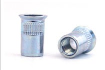 RIVET NUT FLAT SERRATED ZN